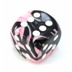 50mm d6 w/pips Black-Pink w/white - DG5030